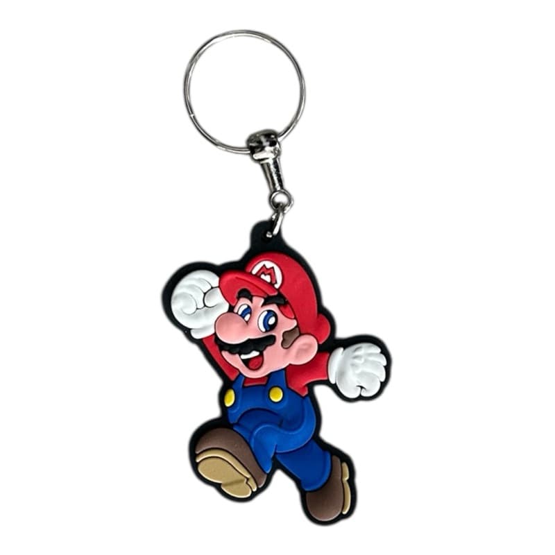 Kit 12 Unidades Chaveiro de Borracha Mario Bros