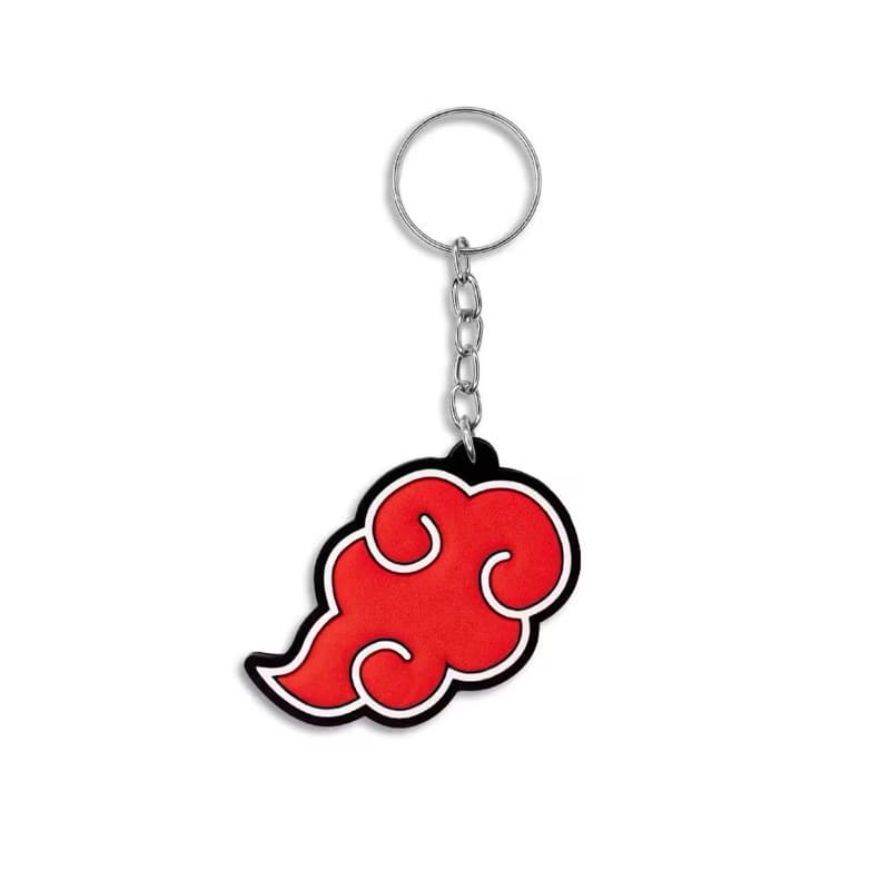 Kit 12 Unidades Chaveiro de Borracha Akatsuki Nuvem