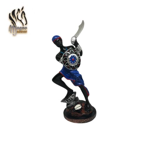 Estatueta Imagem de Ogum Orixá Religiosa Decorativa 15cm