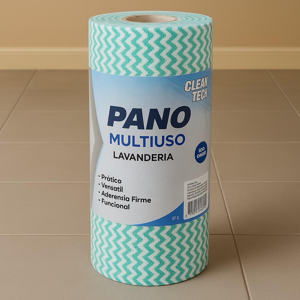 Rolo de Pano Multiuso Lavanderia 100 folhas versátil pratico