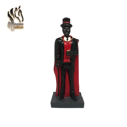 Imagem de Exu Tranca Ruas/Capa Preta 15cm Orixá Umbanda e Candomblé Estátua de Resina Para Decoração