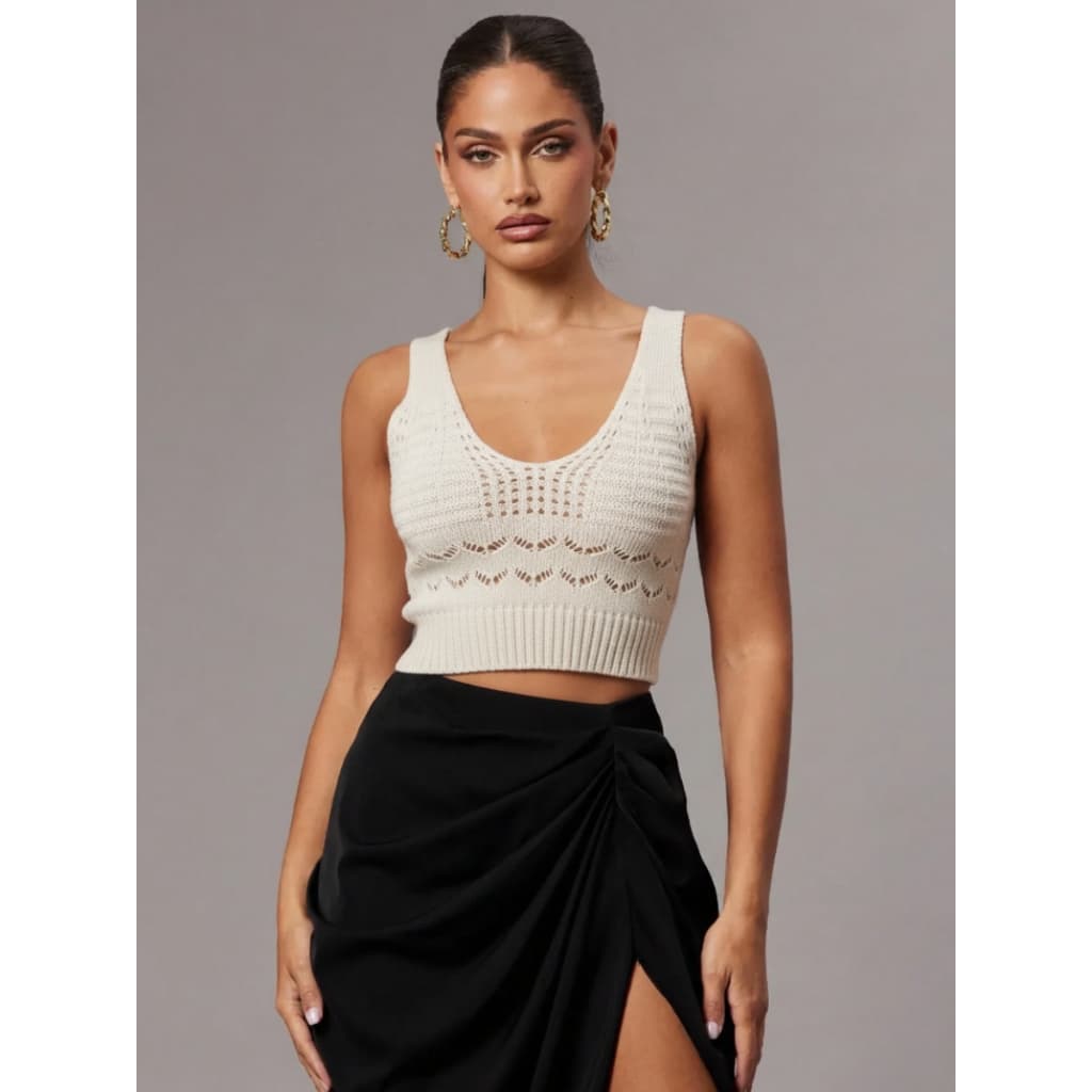 Cropped Feminino Blusa Feminina Tricot Regata