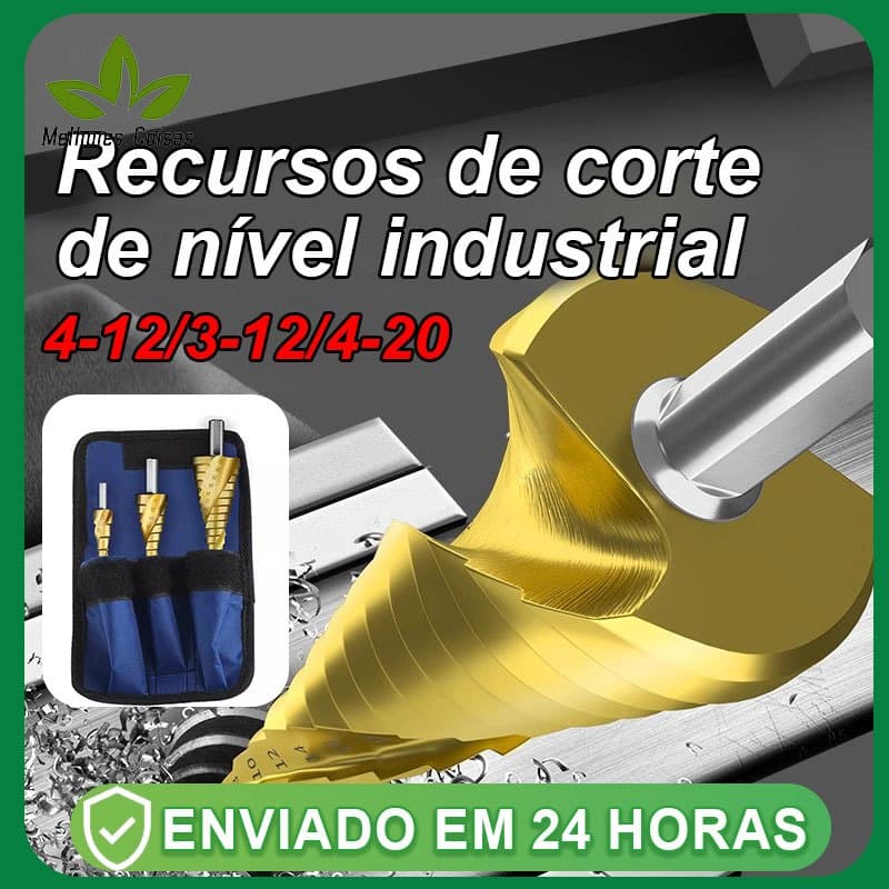 Broca HSS Hexagonal Revestida De Titânio Jogo De Brocas Hexagonais Cônicas Bits Métricos Cônicos
