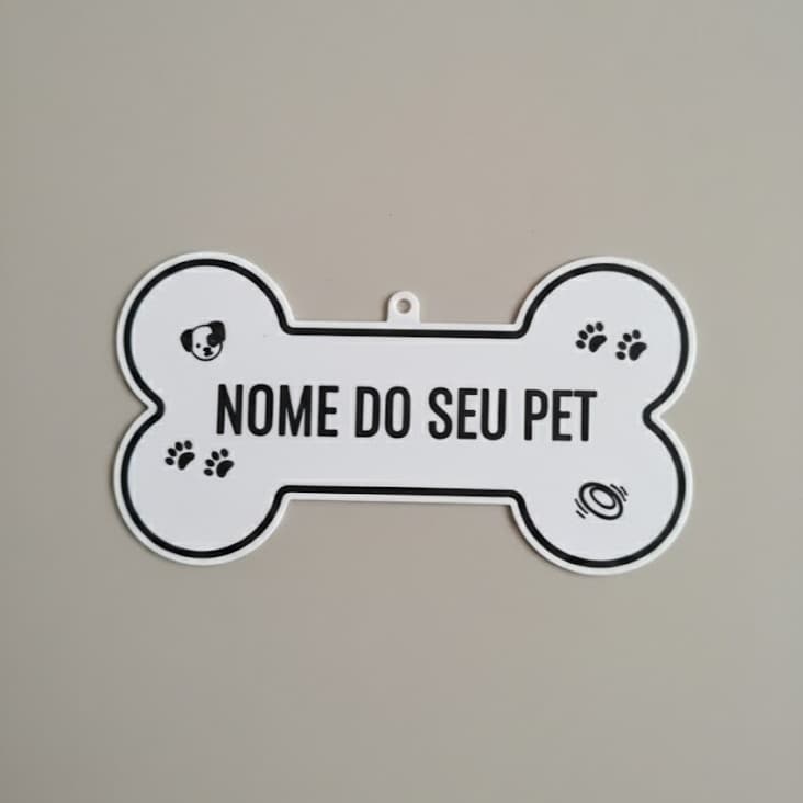 Plaquinha Pet Nome Personalizado