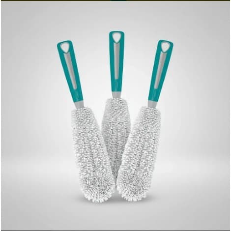 Escova Limpeza Taças E Copos Altos Cabo Emborrachado Kit C/3 Práticas
