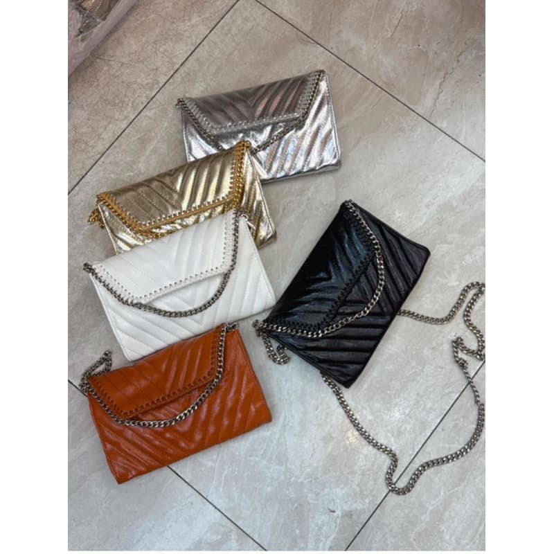 bolsa feminina transversal bolsa de festa com alca corrente nova