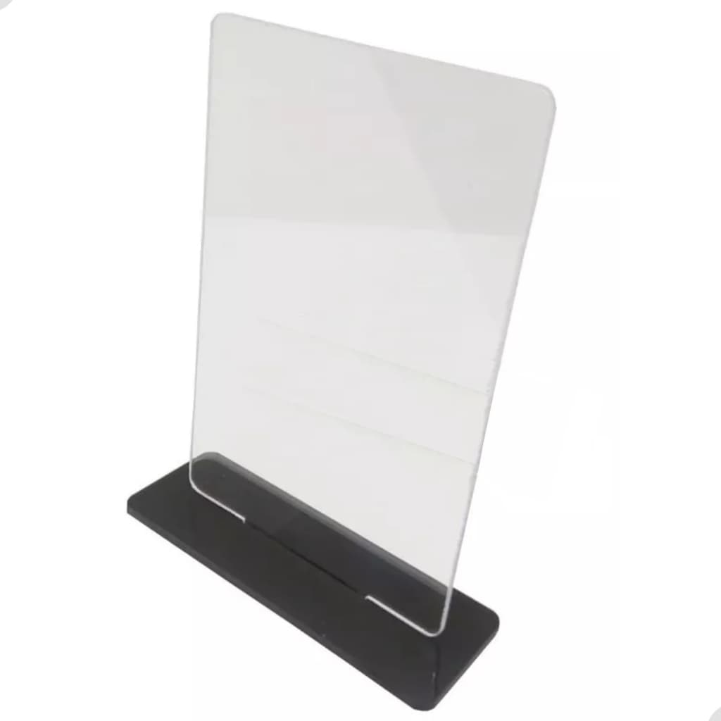 Kit 10/20/30 Troféu Retangular Acrílico Base Preta 15 x 10cm Personalizável Decoração Enfeite