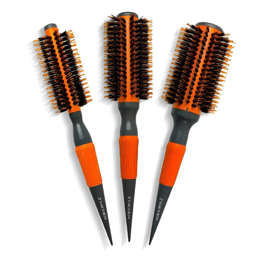 Kit 3 Escovas De Cabelo Thermal Ceramic Orange Profissional Laranja