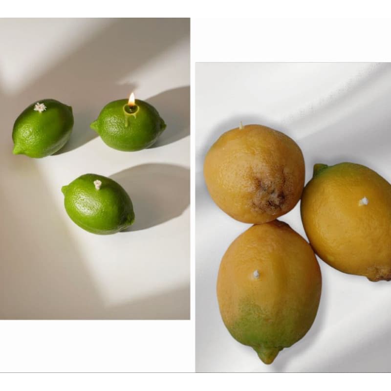 Vela Aromática Limão Realista/ limão siciliano / limão Tahiti/  Perfumada/ Vela de fruta/ Limão siciliano