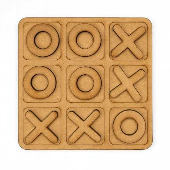 Kit com 20 jogos da velha em MDF 10cm