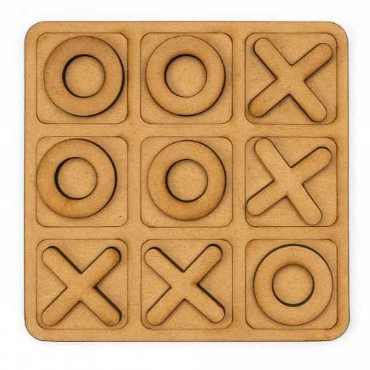 Kit com 40 jogos da velha em MDF 10cm