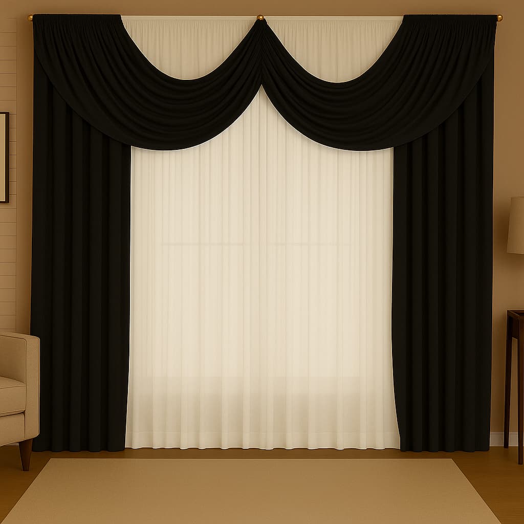 Cortina Paris- Ideal Para Sala, Quarto, Igreja.