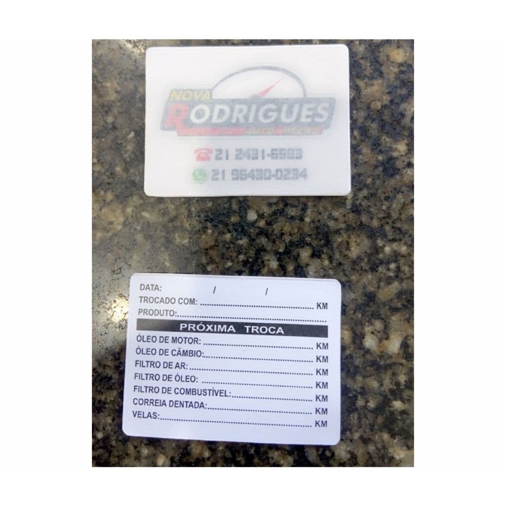 300 Etiquetas Troca de Óleo oficina personalizada com logo