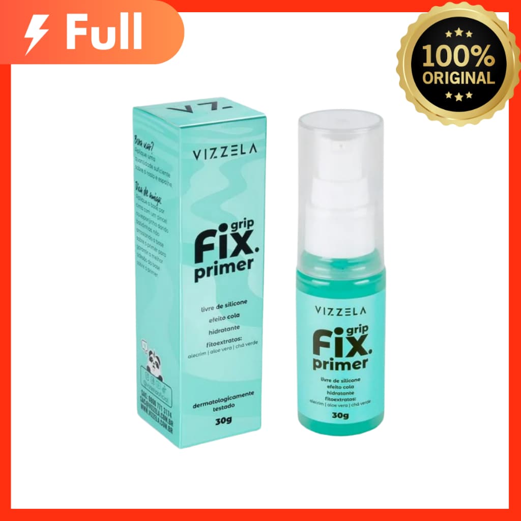Primer Vizzela Grip Fix 30g - Hidratante Fixador Maquiagem