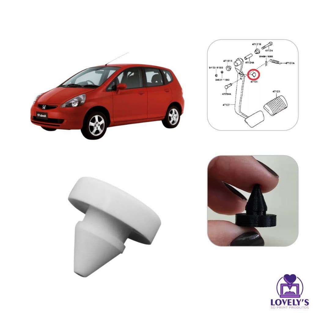 Bucha Reforçada Pedal Freio Embreagem Batente para Honda Fit Civic Accord