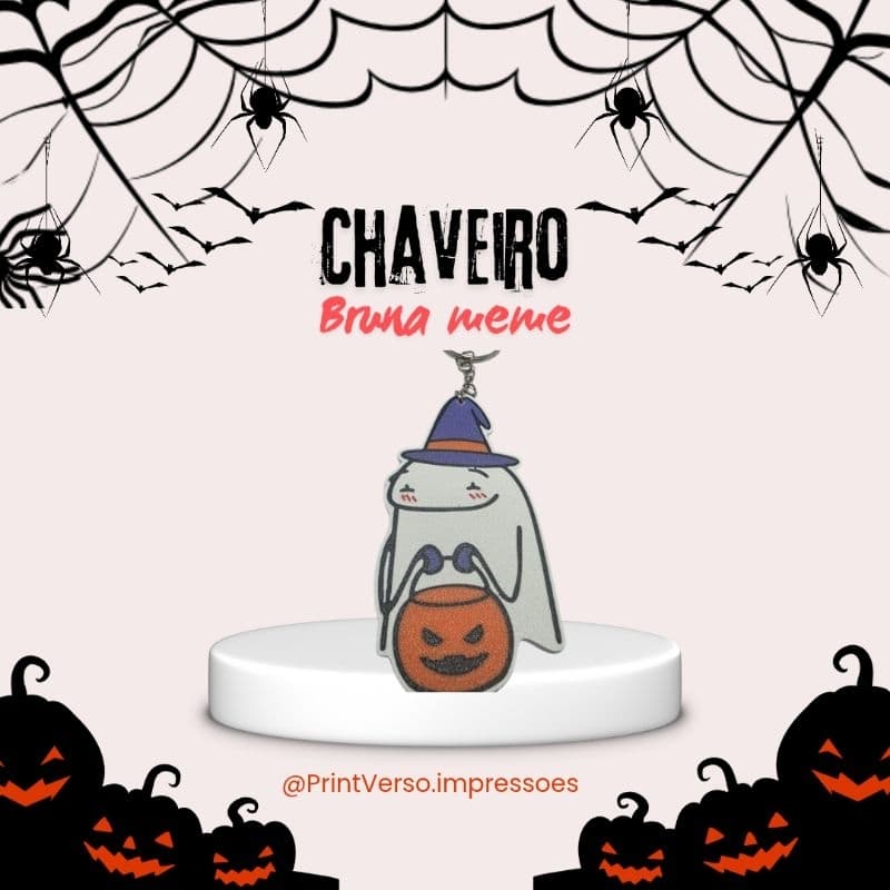 Chaveiro meme halloween