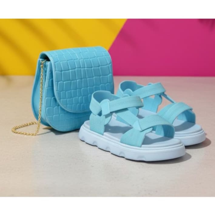 KIT MENINA BABY SANDALIA PAPETE MAIS BOLSINHA INFANTIL