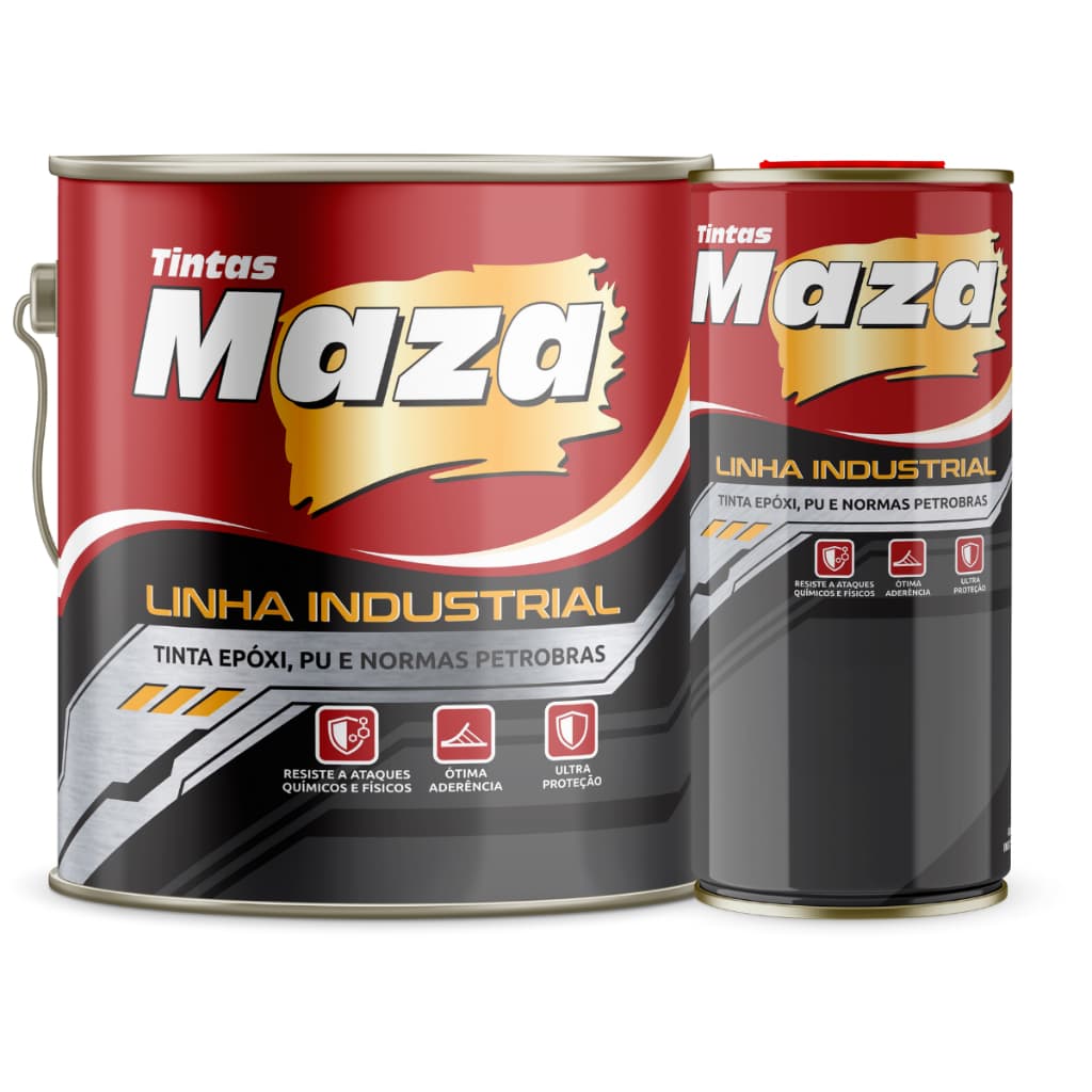 Tinta Epoxi Bi-componente M298 Alta Qualidade, Alto Brilho Maza 3,6 Litros
