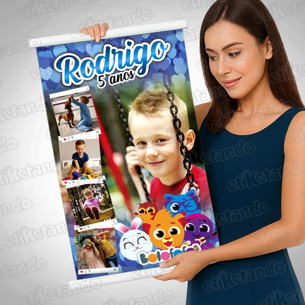 ✅ Banner Fotográfico ⭐ Mini 40x60cm  🌟 Para Festa de Aniversário, Com e Sem Tema — Personalizado