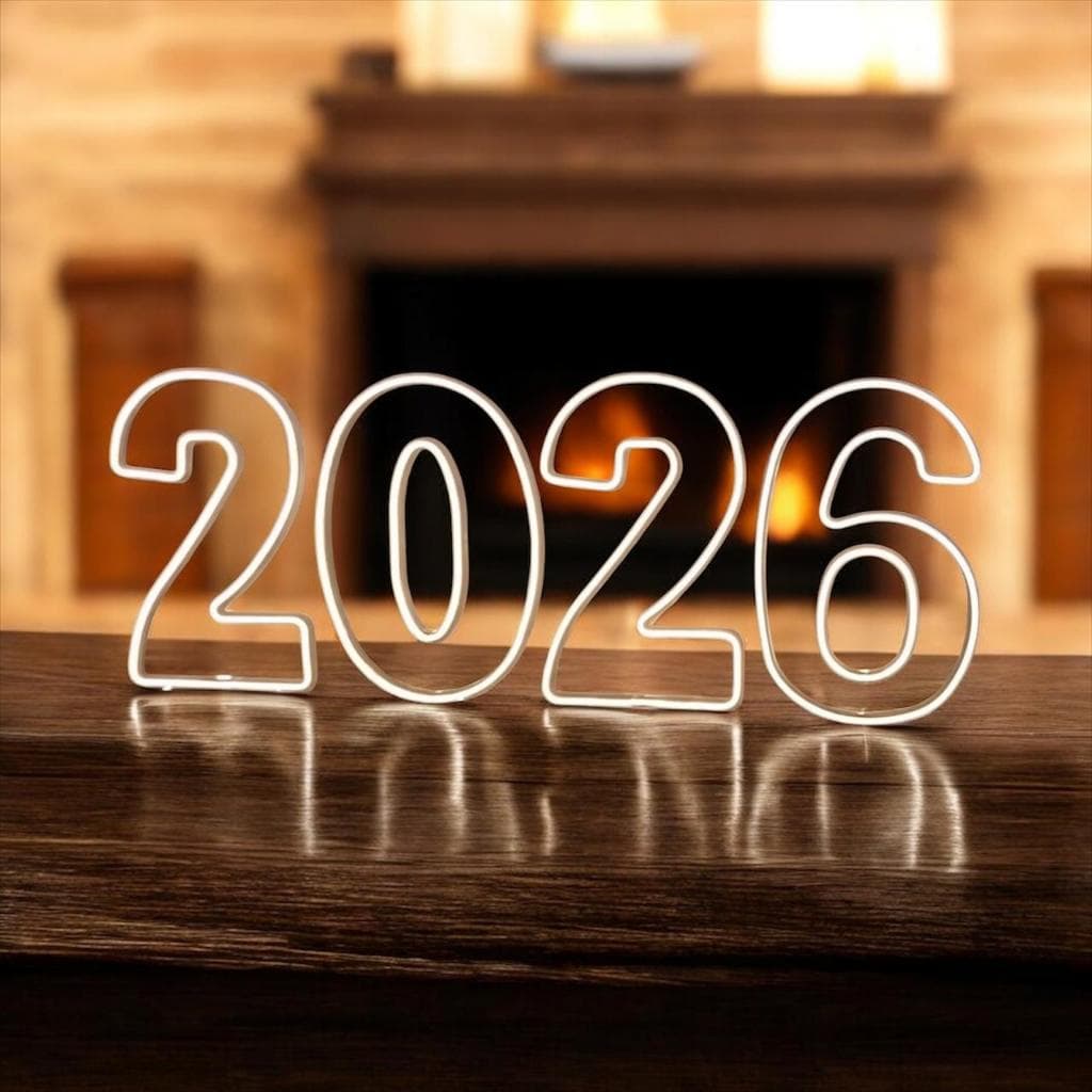 Painel Luminoso Led Neon Número 2026 p/ Decoração e Festas 110/220V