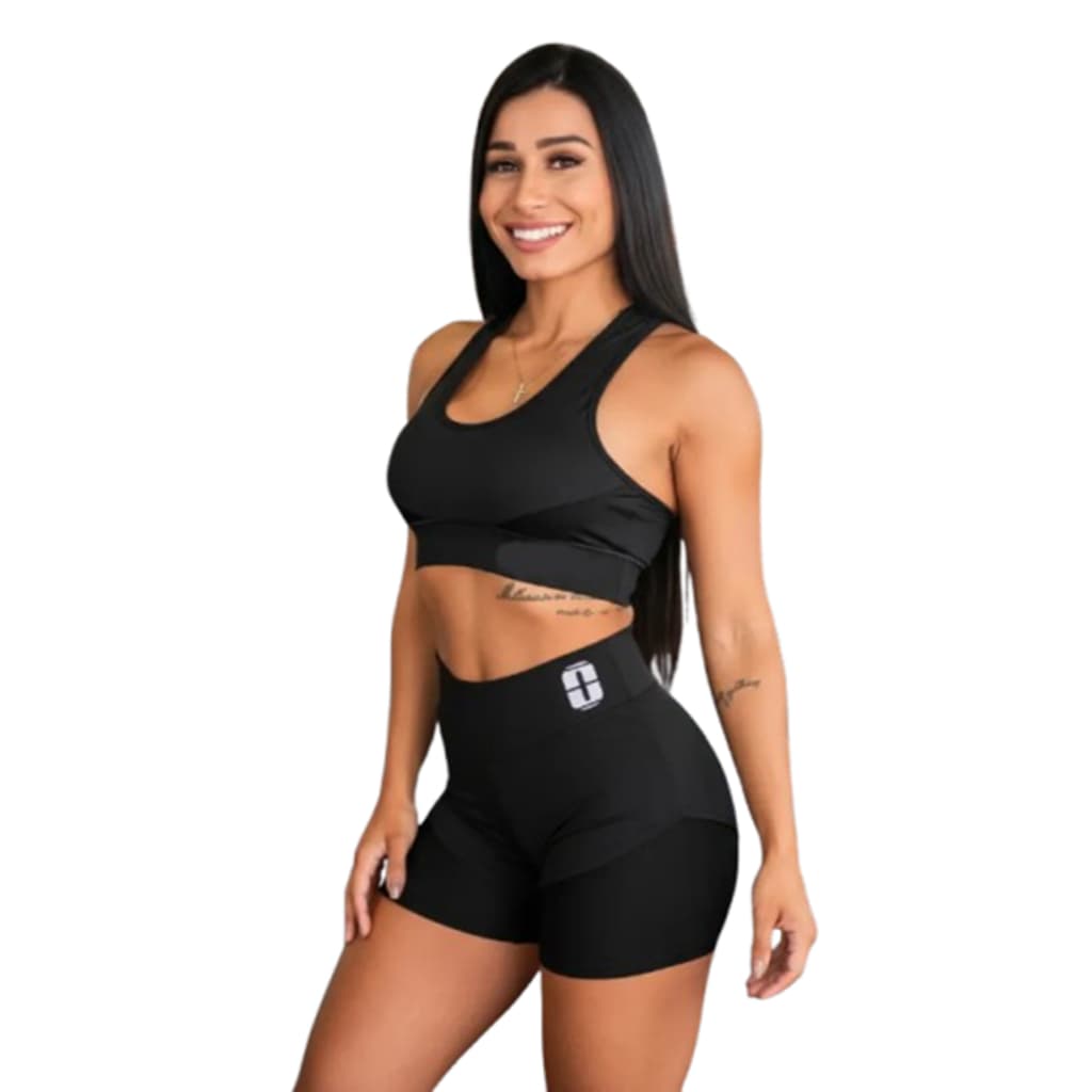 Conjunto Academia Feminino Fitness Top Nador + Short Cós Alto