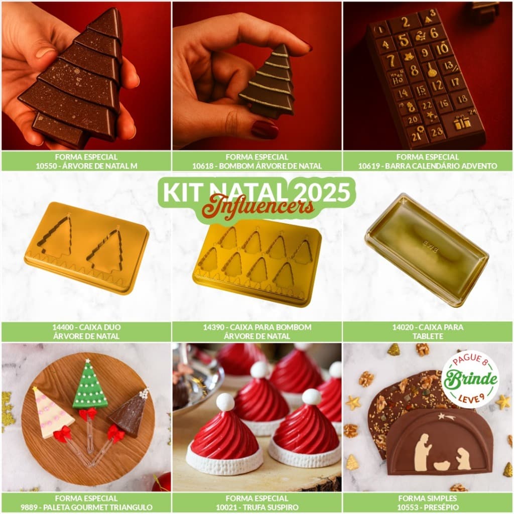 KIT NATAL BWB 2025 - Kit Influencers - Pague 8 e Leve 9 ~ Formas e Embalagens - NATAL 2025