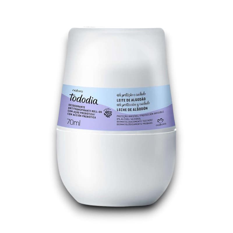 Desodorante Antitranspirante Roll-On Ação Prebiótica Leite de Algodão 70ml - VAL 02/27