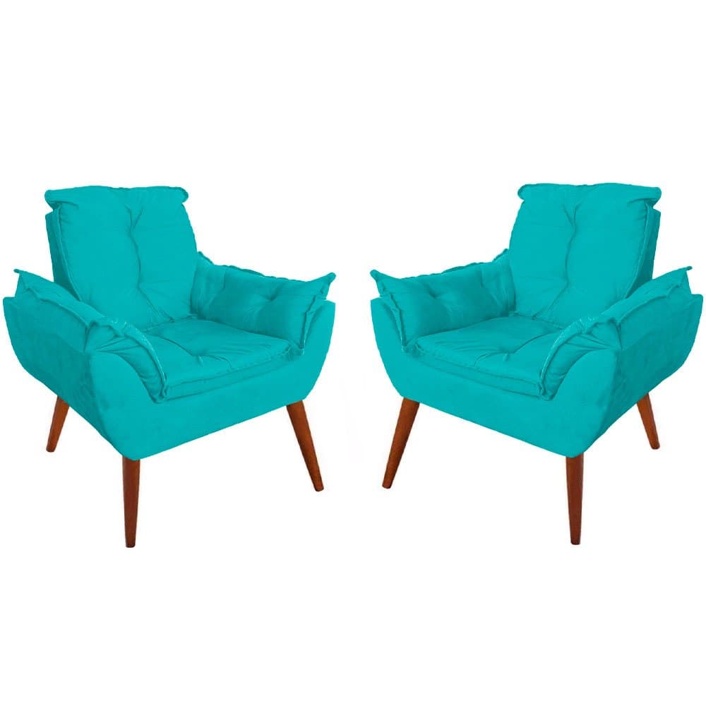 Kit 02 Poltronas Decorativas OPALA - Sala de Estar - Promoção