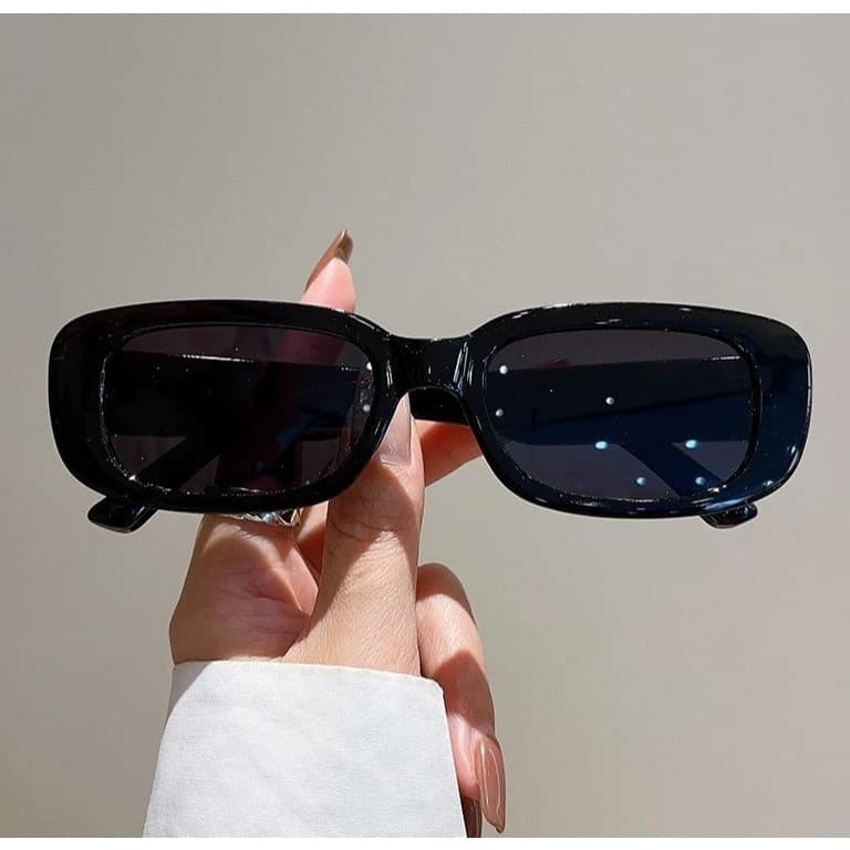 Óculos de Sol Retangulares Pequenos Masculino e Feminino Estilo Quadrado