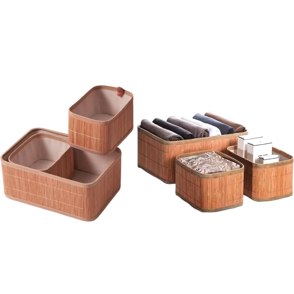 🧺Conjunto 3 Cesto Organizador - Bambu - Estilo - Sustentável