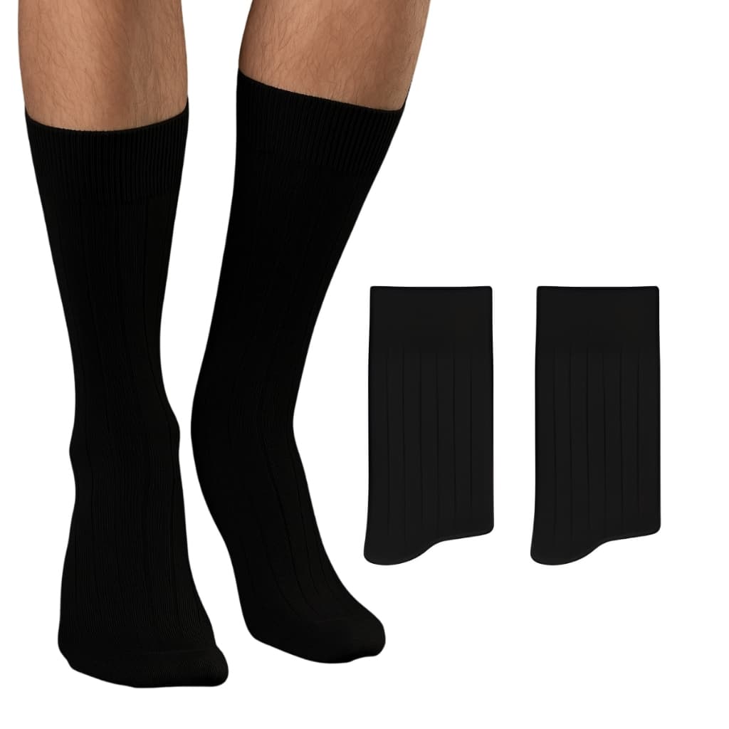 Kit 2 Pares Meias Sociais Mash Masculinas Poliamida Cano Alto Elegantes Confortáveis - Original