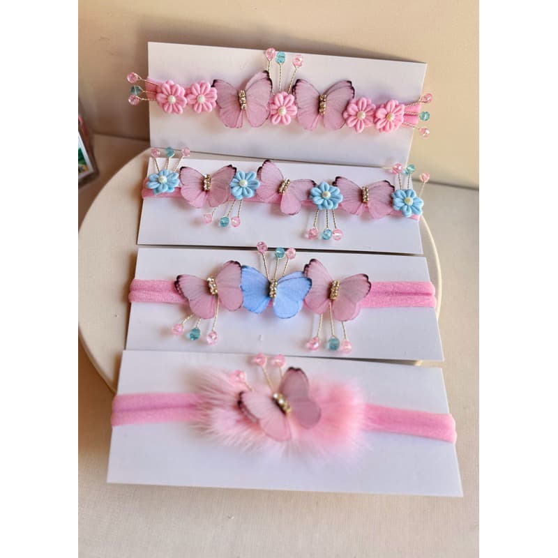 Tiara borboleta, tiara jardim, tiara jardim de flores, faixinha de bebê, faixinha jardim encantado