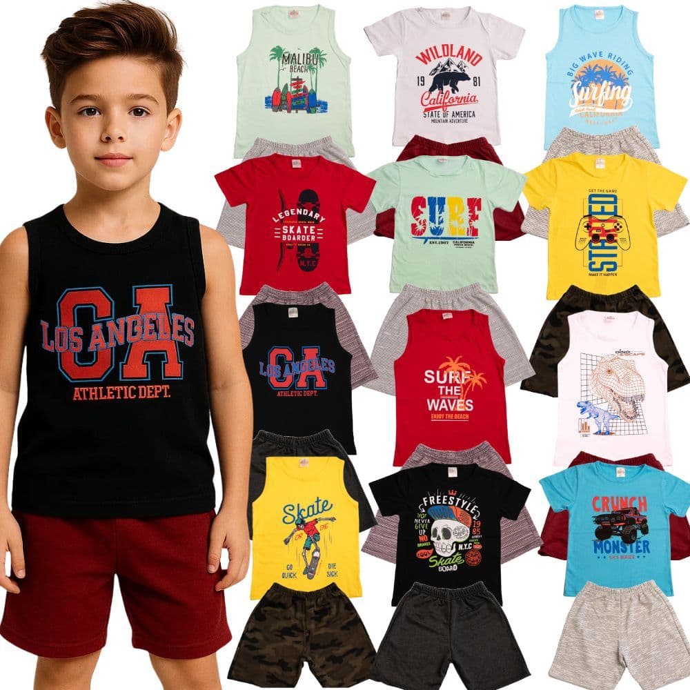 Kit Conjunto Infantil Masculino do 2 ao 12 - Roupa Infantil Menino |Conjuntos Infantil