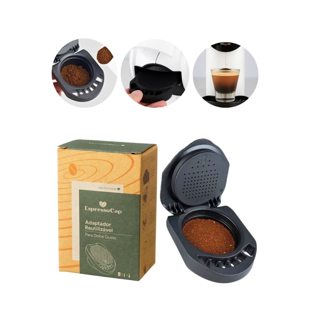 Adaptador para Cafeteira Dolce Gusto Reutilizável Cápsula Recarregável para Café Moído Original