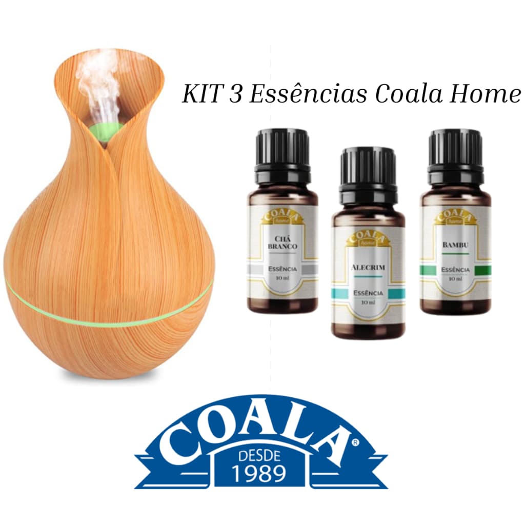 Kit Pacote 3 Unidades Essência Coala 10ml Aromatizador Difusores Elétricos Umidificador Fragrâncias