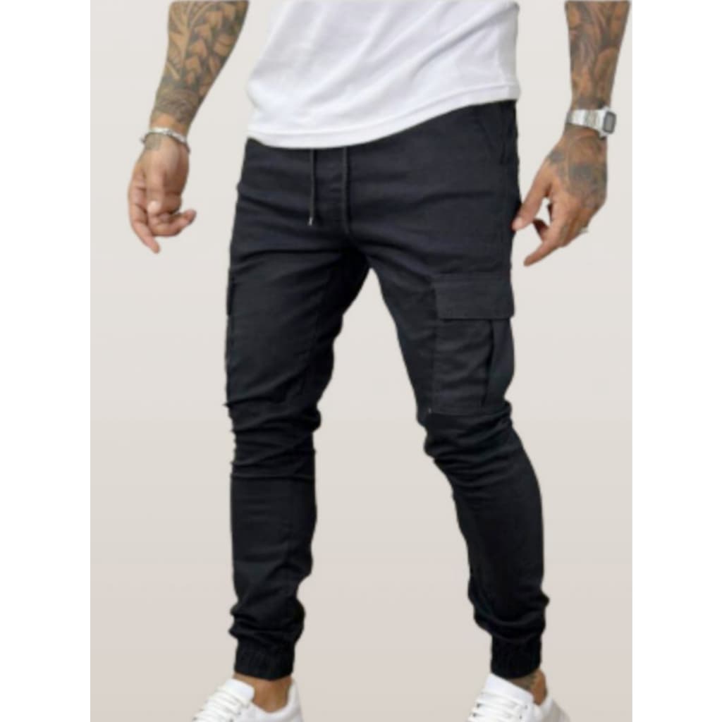 Calcas Jogger Masculina com punho Linha pualidade moda homem Estiloso