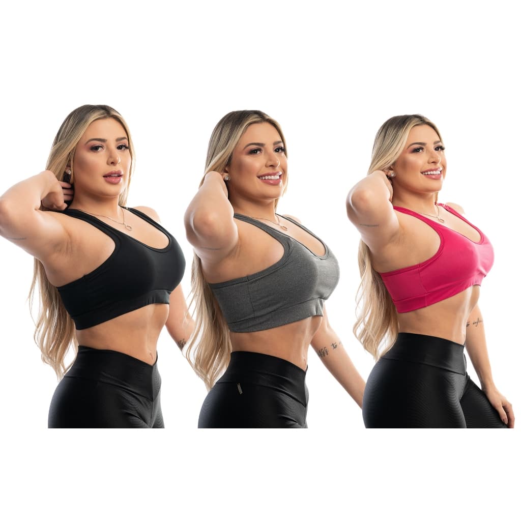 Kit 3 Tops Corrida Musculação Academia Fitness