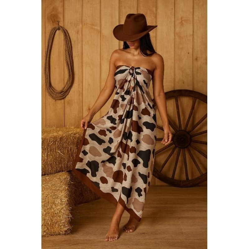 Pareô Country Feminino 1,45x1,45 Sedinha Estampado