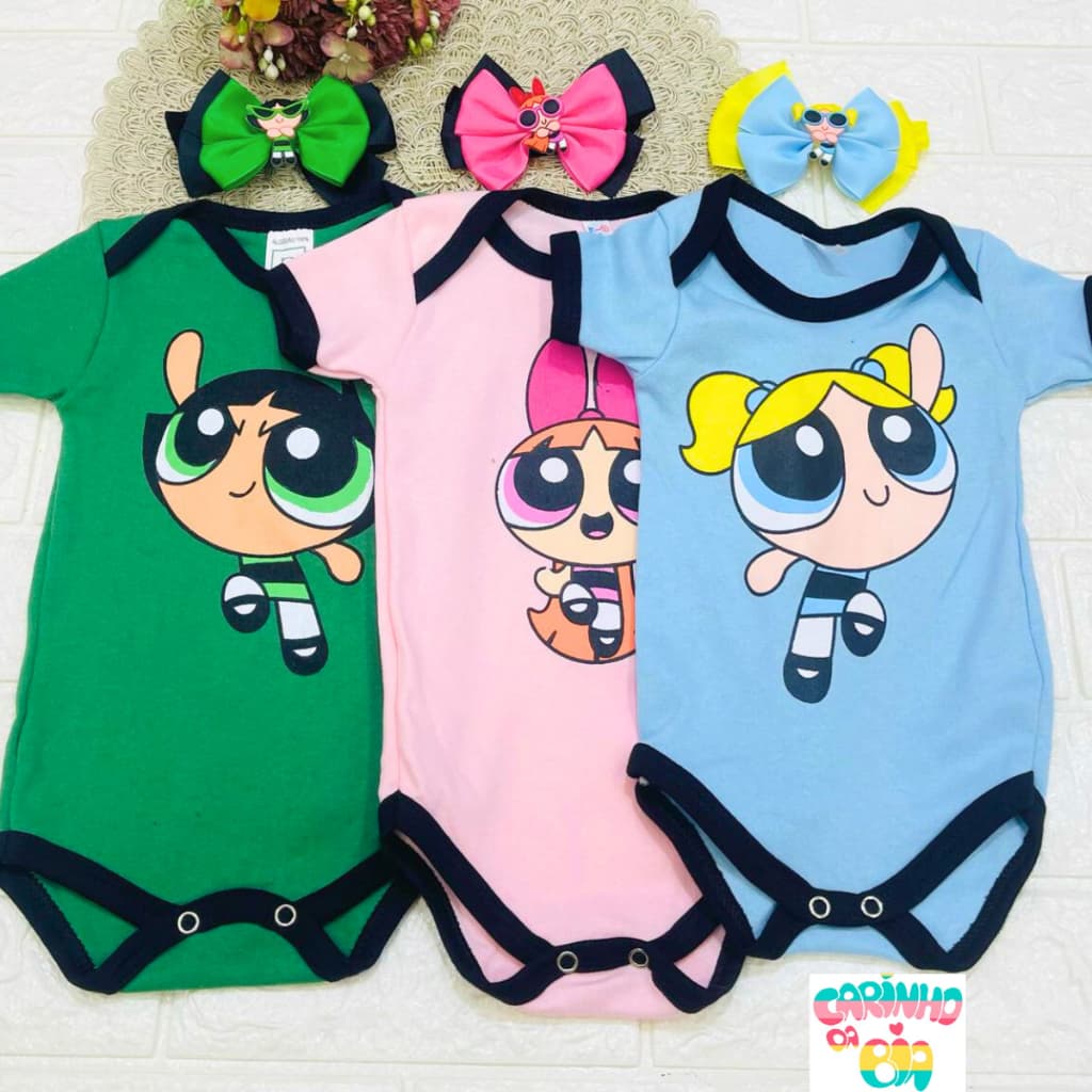 Body Temático Para Mesversário Meninas Super Poderosas
