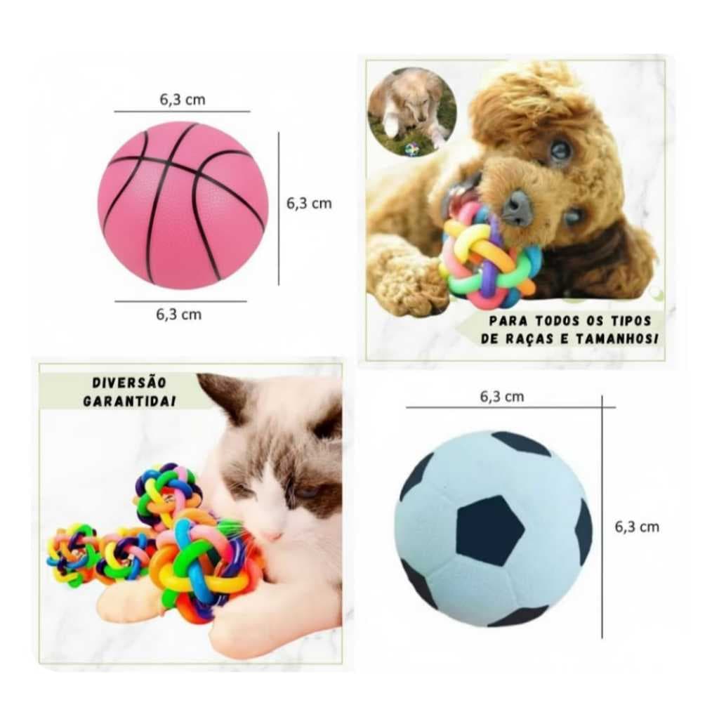 Brinquedos para crianças e pets Bolinhas de basquete + bolinha de futebol + bolinha colorida