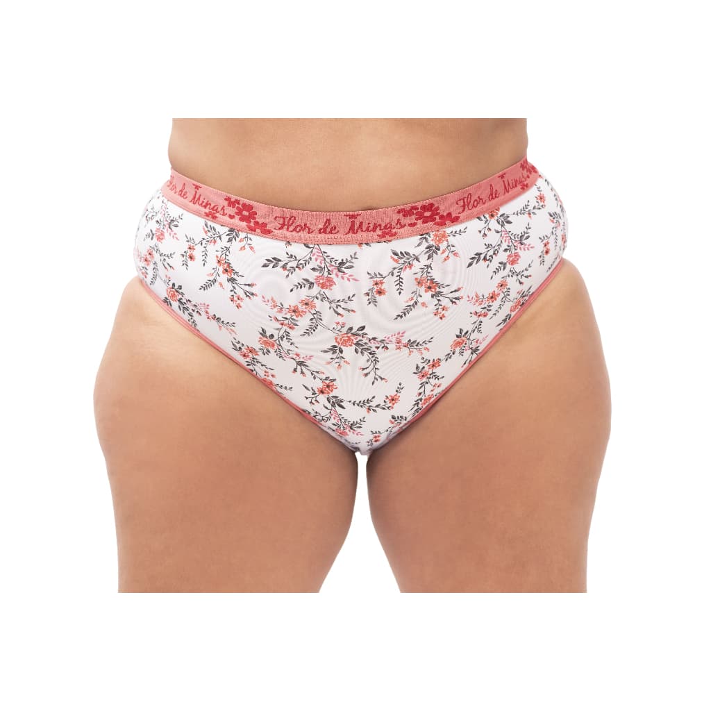 Calcinha Kit 6 ou 3 Peças Tanga Feminina Cós Alto Plus Size Poliamida Estampada