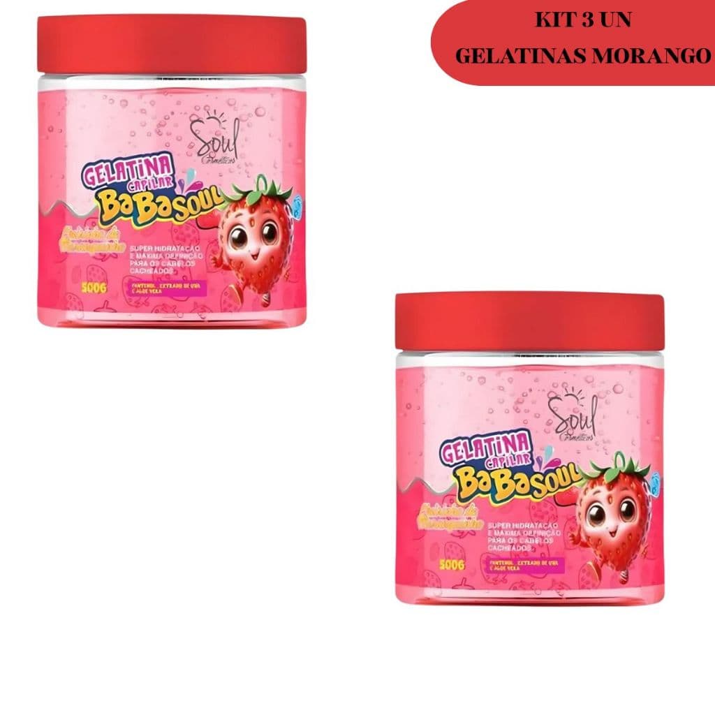 Kit 3 Unidades Gelatina Capilar Soul Finalizador de cabelo Modelador