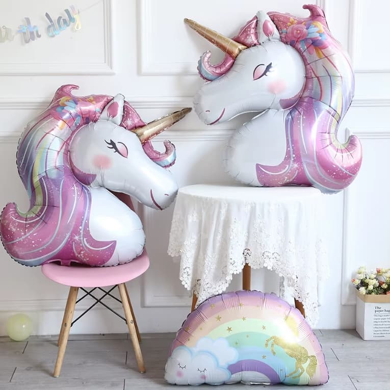 Balão Unicórnio gigante 1.10 Metalizado  Aniversário
