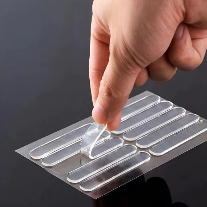 Kit com 10 Tiras Protetoras de Silicone – Anti Impacto | Adesivo Transparente
