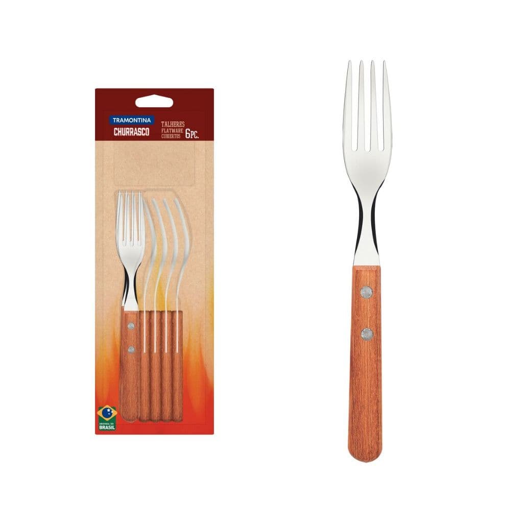 Conjunto De 6 Garfos De Churrasco Grelhados Tramontina LG
