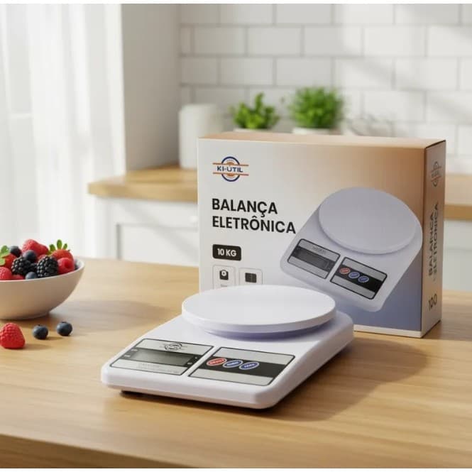 Balança Digital De Cozinha Alta Precisão 1g A 10kg Ideal Para Dieta Nutrição E Pesagem De Alimentos