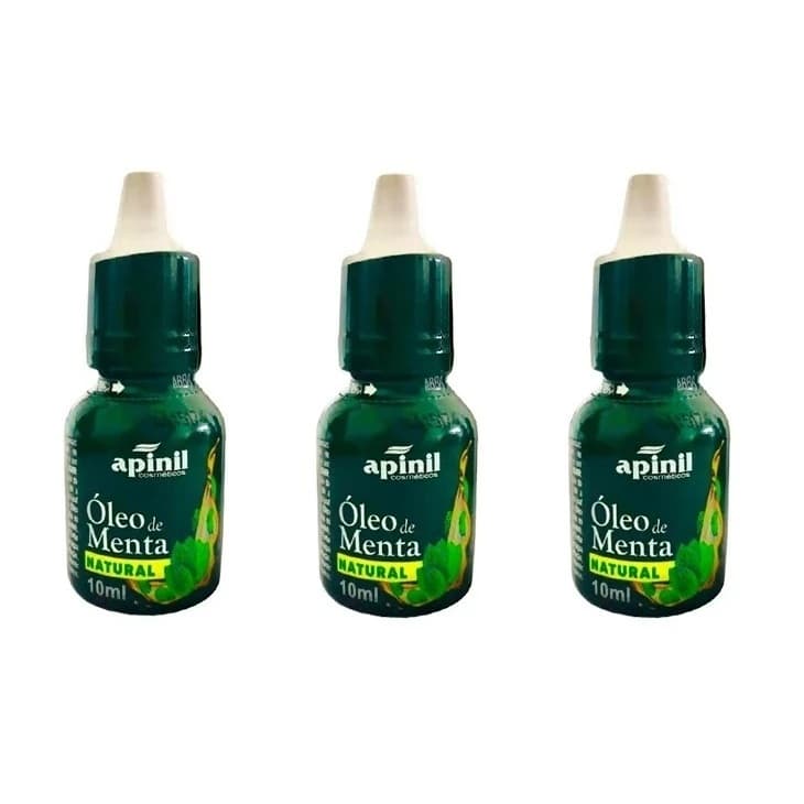 Kit 3un Óleo de Menta Natural 10ml - Apinil