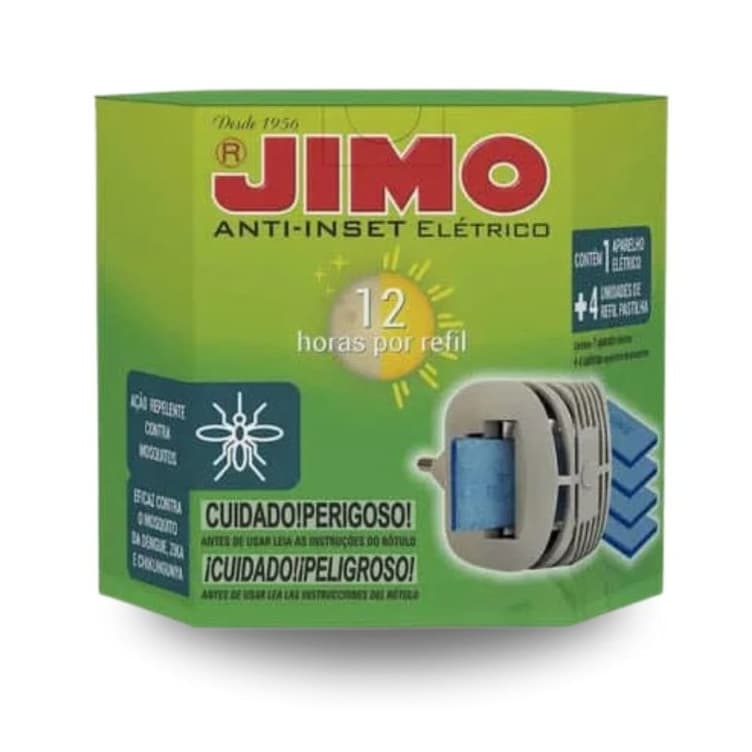 1 Aparelho Elétrico + 4 Refil Jimo Pastilha Anti-Inset Bivolt