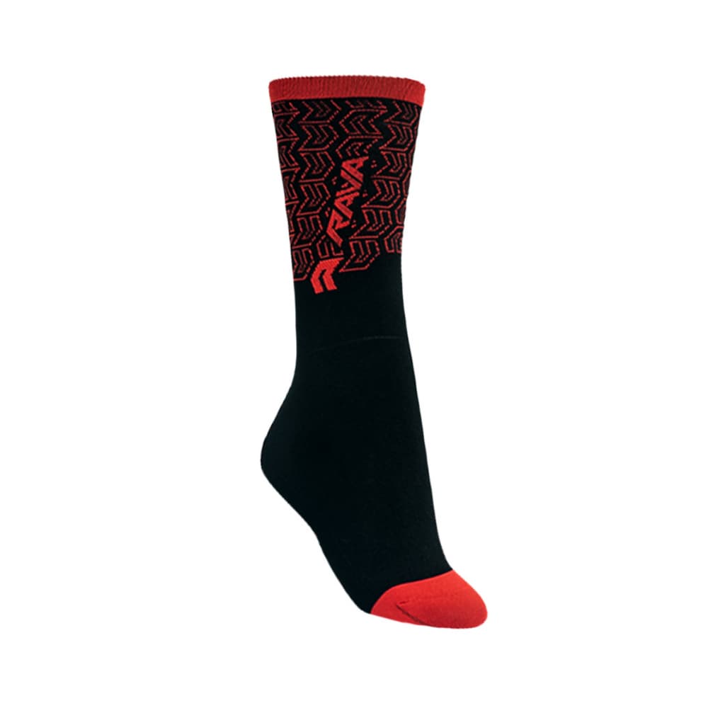 Meia Para Ciclismo Bike Mtb E Speed Rava Super Confortável Preto/Vermelho39-43