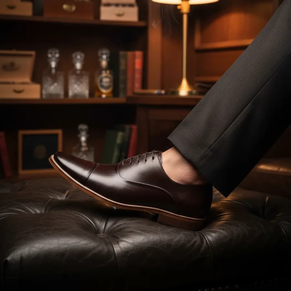 Sapato Social Masculino Elegante Couro Legítimo Confortável Clássico Casamento Escritório